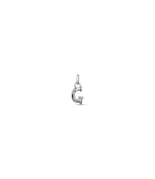 Charm letra G pequeña en plata de ley